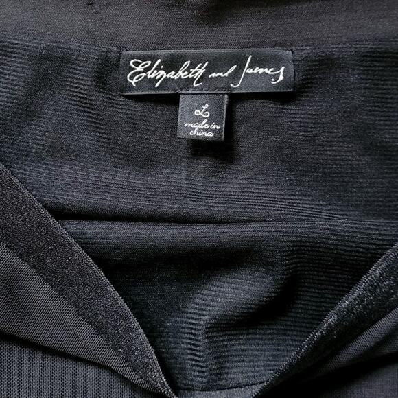 Elizabeth and James Black Mesh Midi Skirt | Size L - Picture 4 of 5